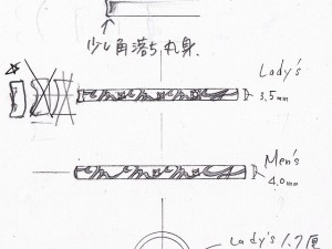 ウエディング、結婚記念日、シルバー、ダイヤモンド、ペアリング、デザイン画