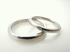 アフター・マリッジリング、ｐｔ900、メレダイヤモンド、結婚指輪