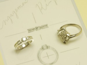 デザイン画、旧枠、リフォーム、エンゲージ、婚約指輪、ジュエリーオーダーメイド