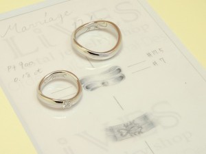 旧枠、ダイヤモンド。リフォーム前、エンゲージリフォーム、マリッジリング、結婚指輪