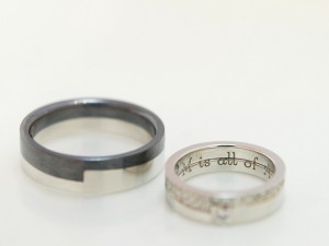 ウエディングリング3点、マリッジリング、エンゲージリング、ダイヤモンド、婚約指輪、結婚指輪