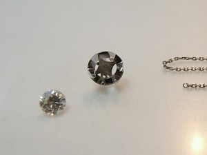 旧枠、タイピン、ダイヤモンド、リフォーム前、フルオーダーメイドジュエリー