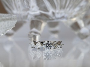 ダイヤモンド、エンゲージリング、バケット、リフォームジュエリー、婚約指輪、オーダーメイド