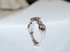 ダイヤモンド、1カラットアップ、エンゲージリング、婚約指輪、ジュエリーリフォーム、オリジナルデザイン、鳥モチーフ