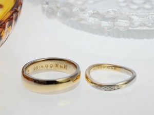結婚指輪、マリッジリング、ペアリング、コンビリング、オーダーメイドジュエリー、プラチナ、ゴールド、ダイヤモンド