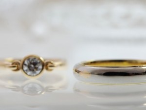 ゴールド、プラチナ、コンビリング、ダイアモンド、オーダーメイド、マリッジリング、結婚指輪