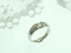 0.49ct,旧枠、ダイヤモンド、立爪リング、ジュエリーリフォーム、フルオーダーメイド、プラチナ