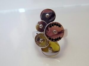 シルバーバングル トルコ石 ターコイズ バングル折れ ジュエリー 修理 石留め前 シルバーバングル トルコ石 ターコイズ バングル折れ ジュエリー 修理 石留め前