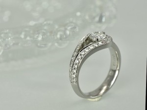 立て爪リングリフォーム、エンゲージリング、婚約指輪、フルオーダーメイド、ピンクダイヤ、メレダイアＥＦ-ＳＩ１-ＥＸ-ＨＣ
