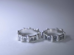 天空の城ラピュタ、フルオーダーメイド、結婚指輪、マリッジリング、純銀リング、ストーン